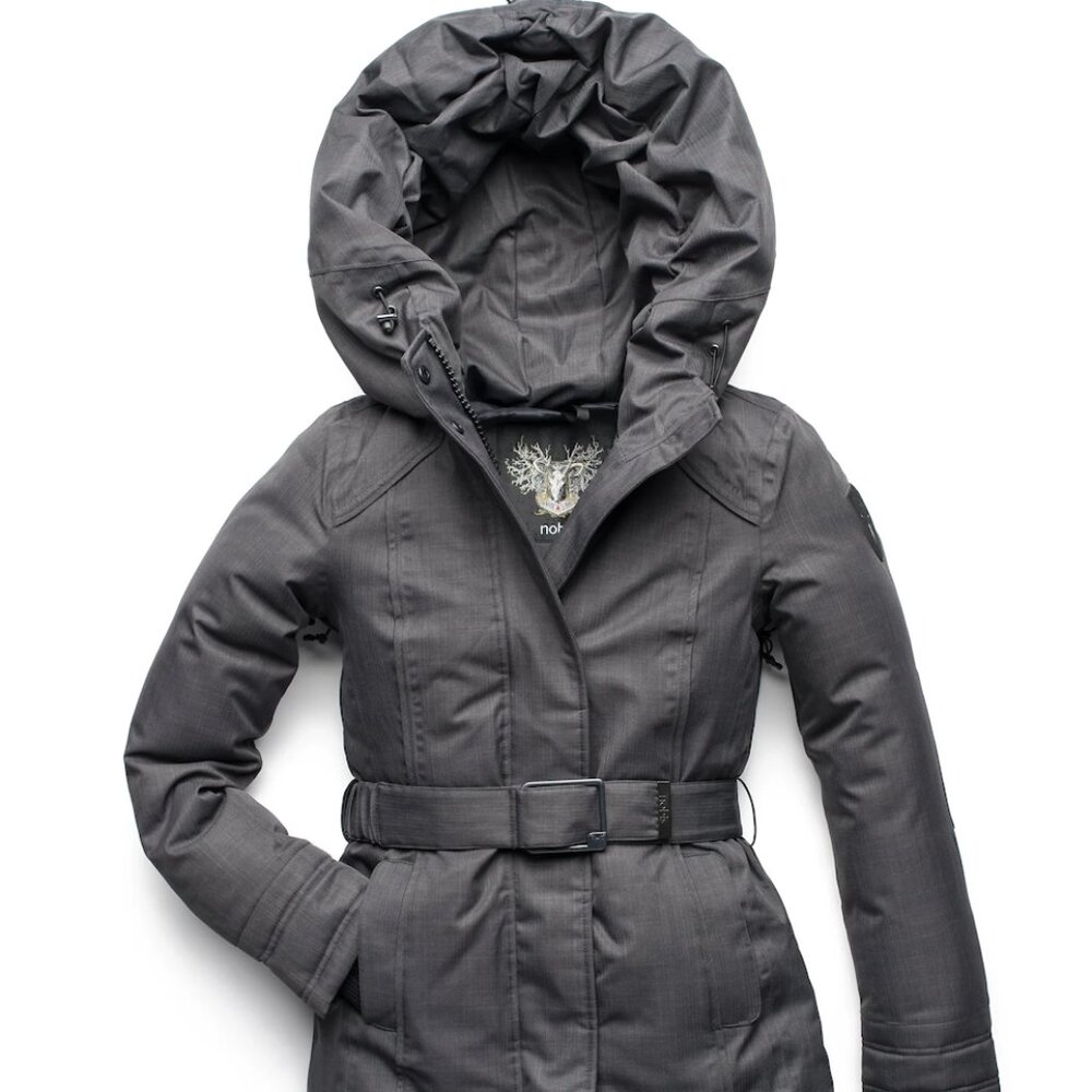 Nobis Astrid Parka Steel Grey - Excellent Condition, Premium Down, Size Small